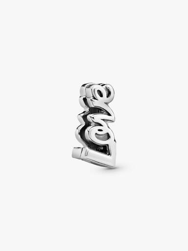 PANDORA Reflexions love script silver clip charm