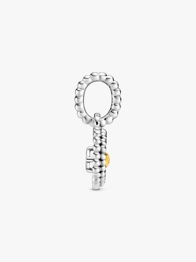 Honey Beaded Heart Dangle Charm