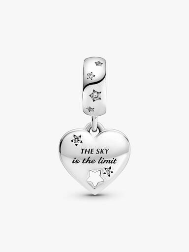 Congratulations Heart & Stars Dangle Charm