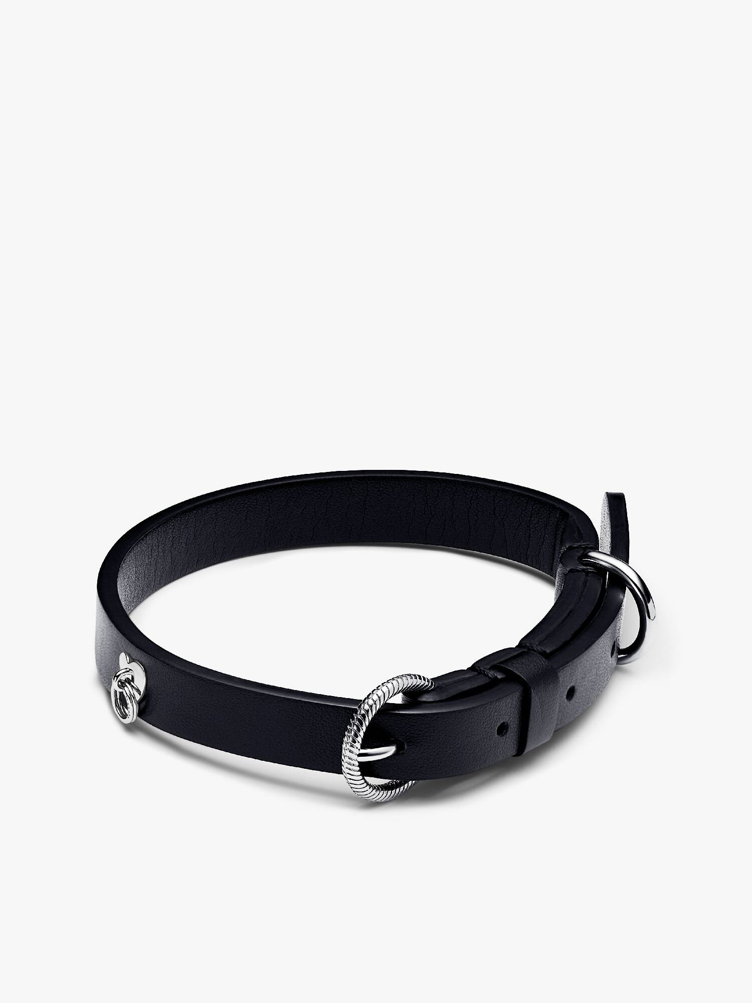 Black Leather-free Fabric Pet Collar
