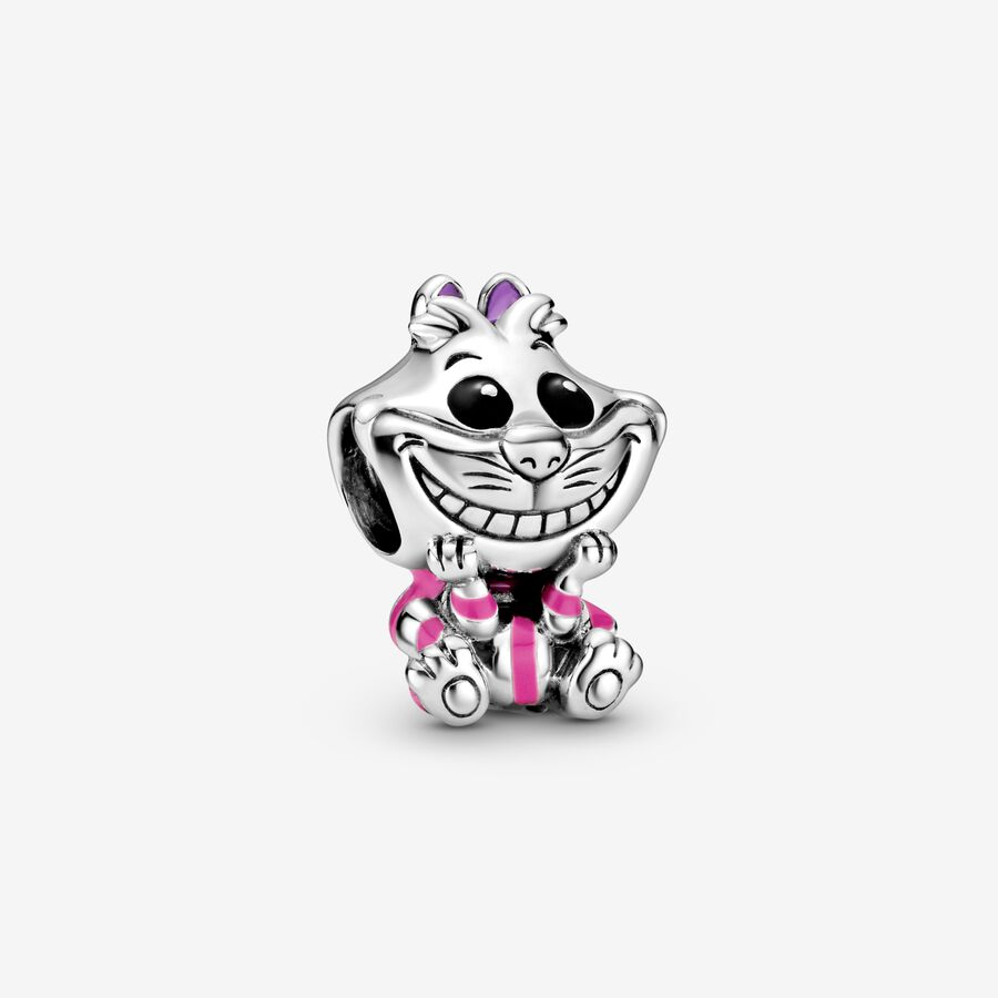 Disney Cheshire sterling silver charm with black and purple enamel image number 0