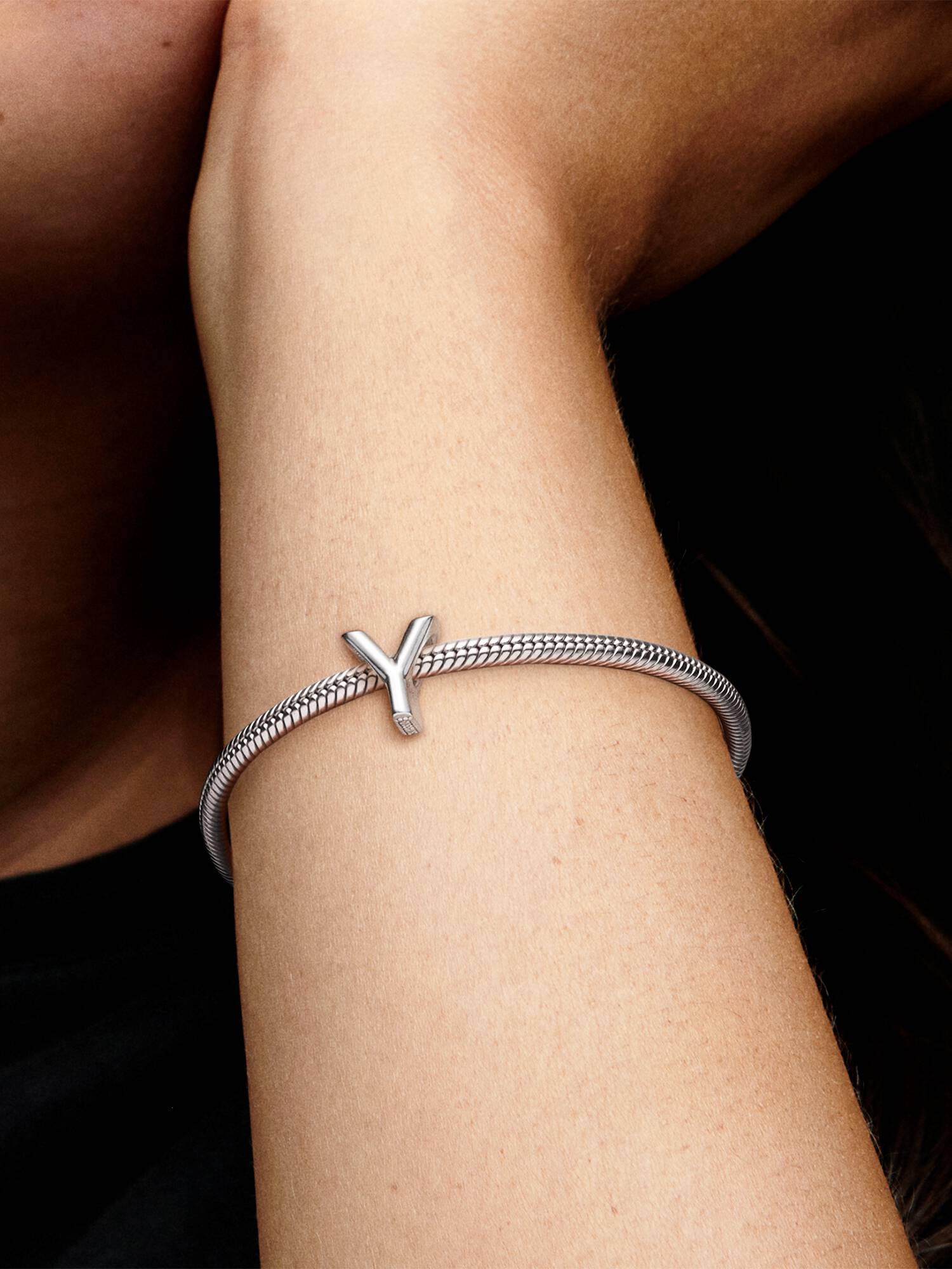 Letter Y silver charm