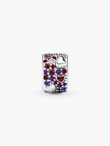Asymmetrical Hearts Pavé Clip Charm