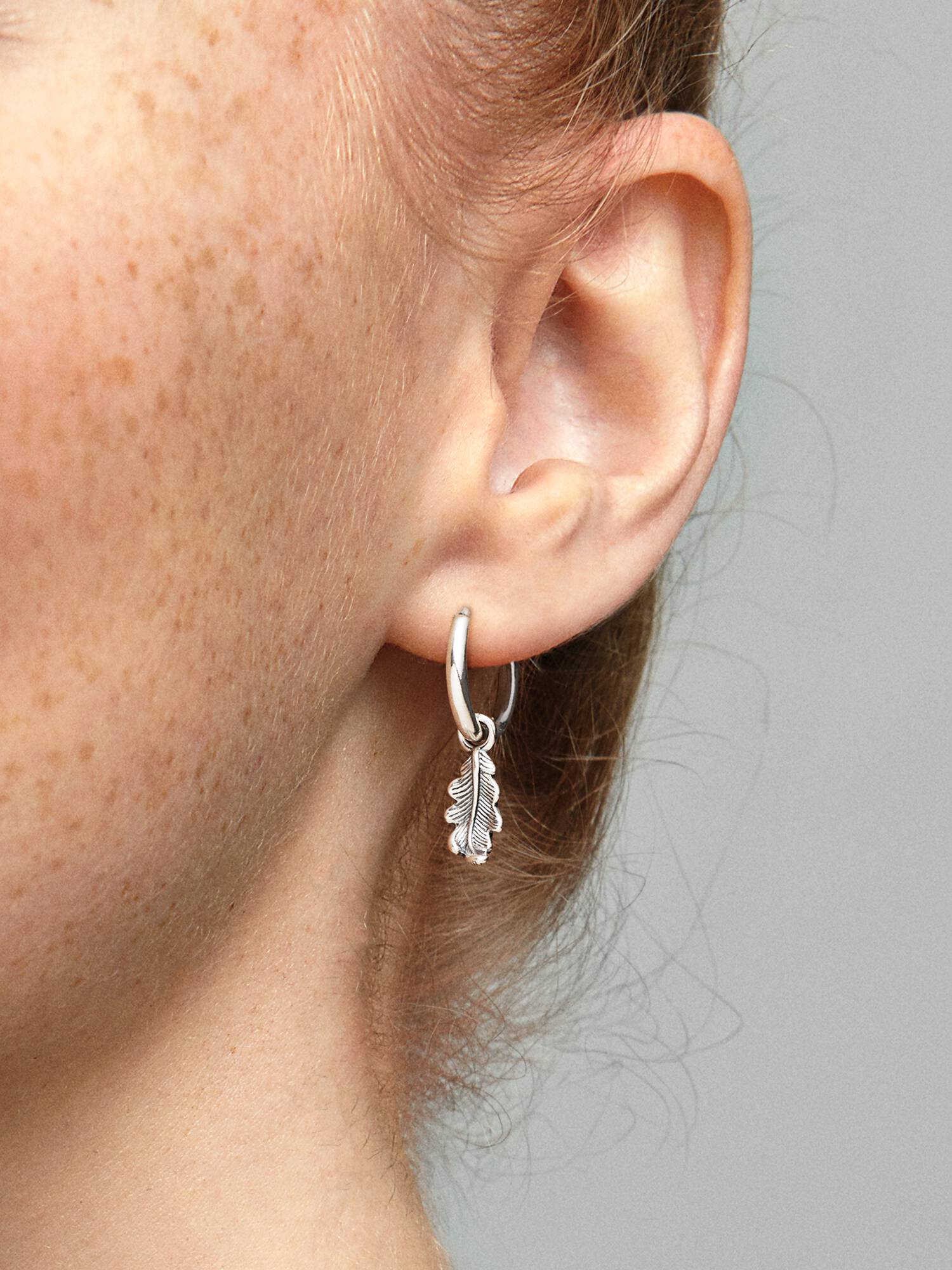 Acorn & Leaf Hoop Earrings