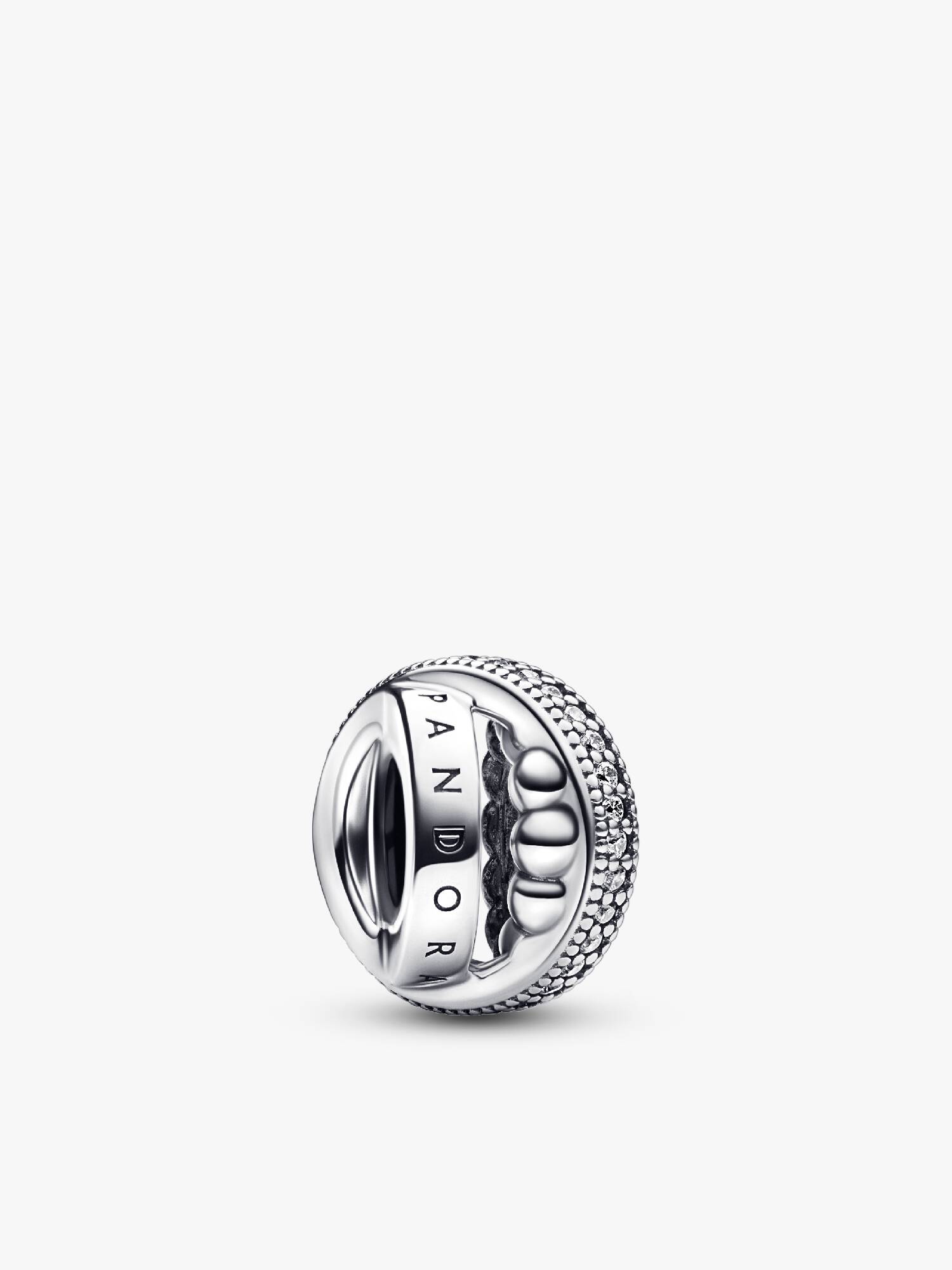 Pandora Moments Logo Pavé & Beads Charm