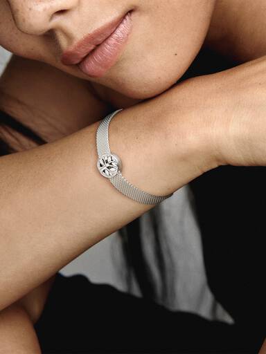 PANDORA Reflexions family tree silver clip charm