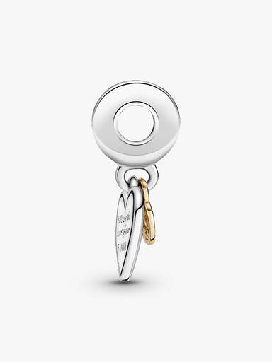 Two-tone Family Tree & Heart Dangle Charm