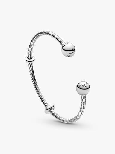 Pandora Moments Snake Chain Style Open Bangle