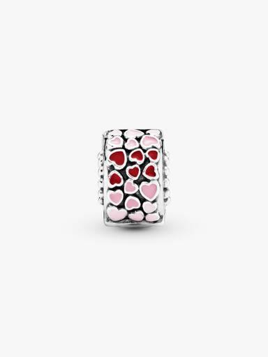 Red & Pink Hearts Charm