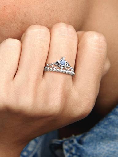Disney Cinderella Blue Tiara Ring