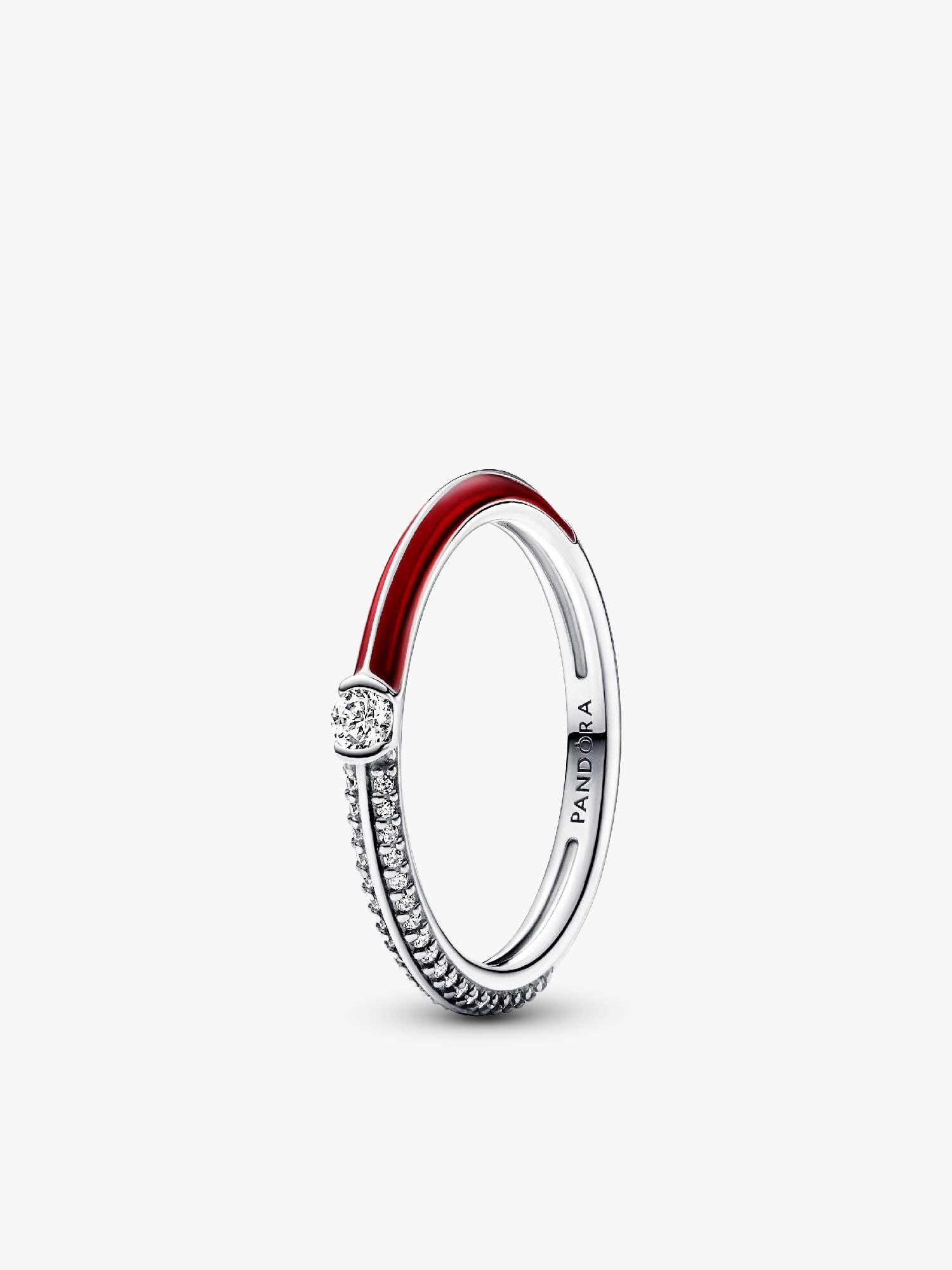 Pavé & Red Dual Ring