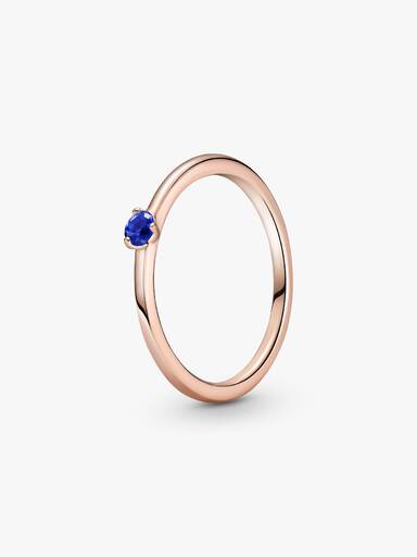 Stellar Blue Solitaire Ring