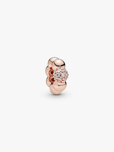 Polished & Pavé Bead Spacer Charm