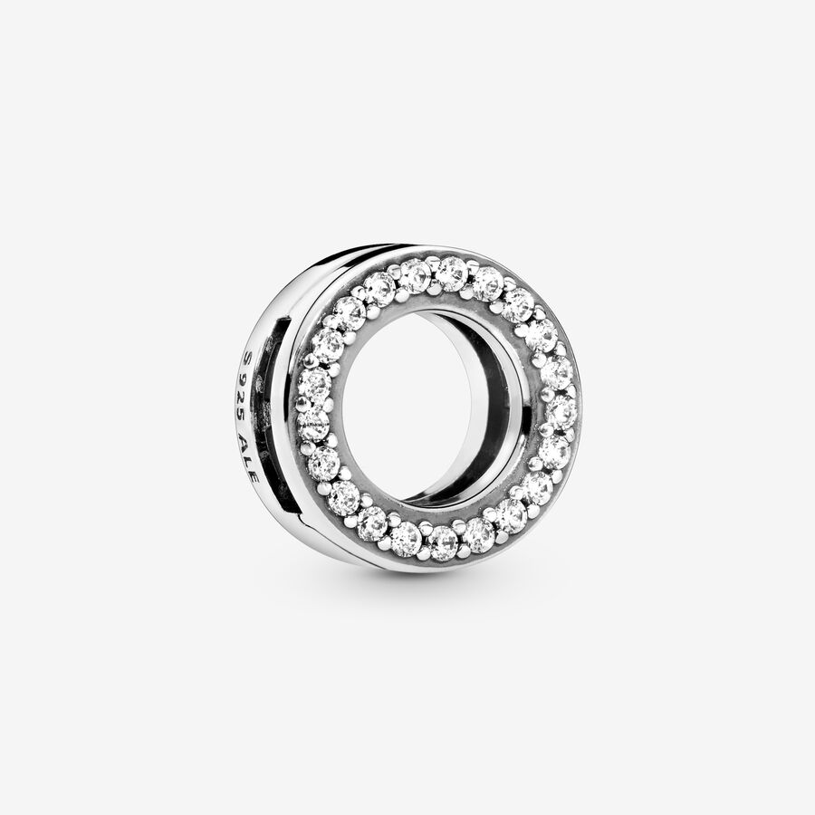 Circle of Pavé Clip Charm image number 0