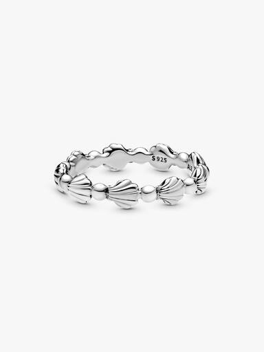 Beaded Seashell Band Ring