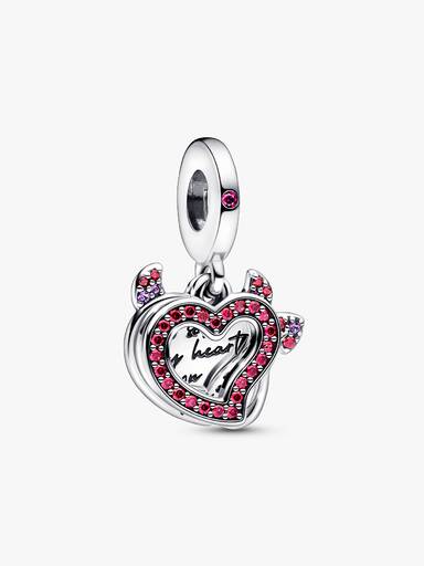 Devil Heart Double Dangle Charm