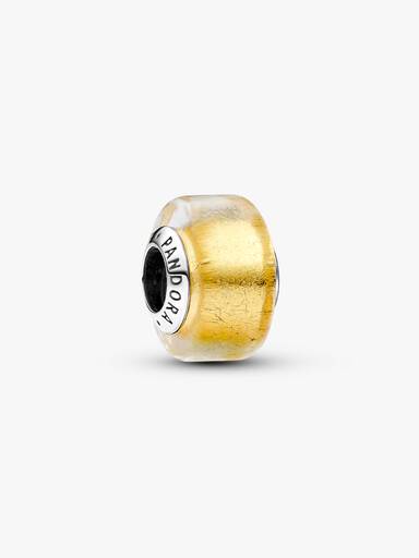 Golden Mini Murano Glass Charm