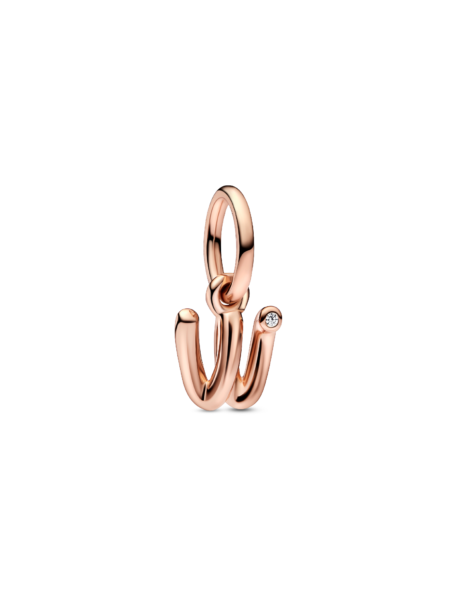 Letter w Script Alphabet Dangle Charm