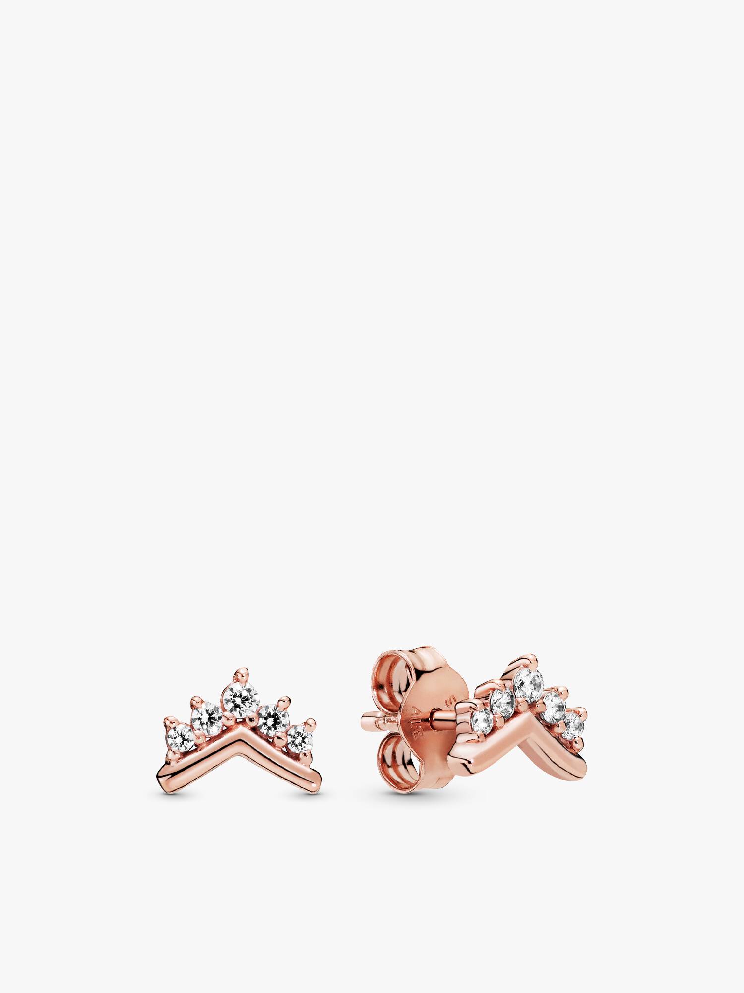 Tiara Wishbone Stud Earrings