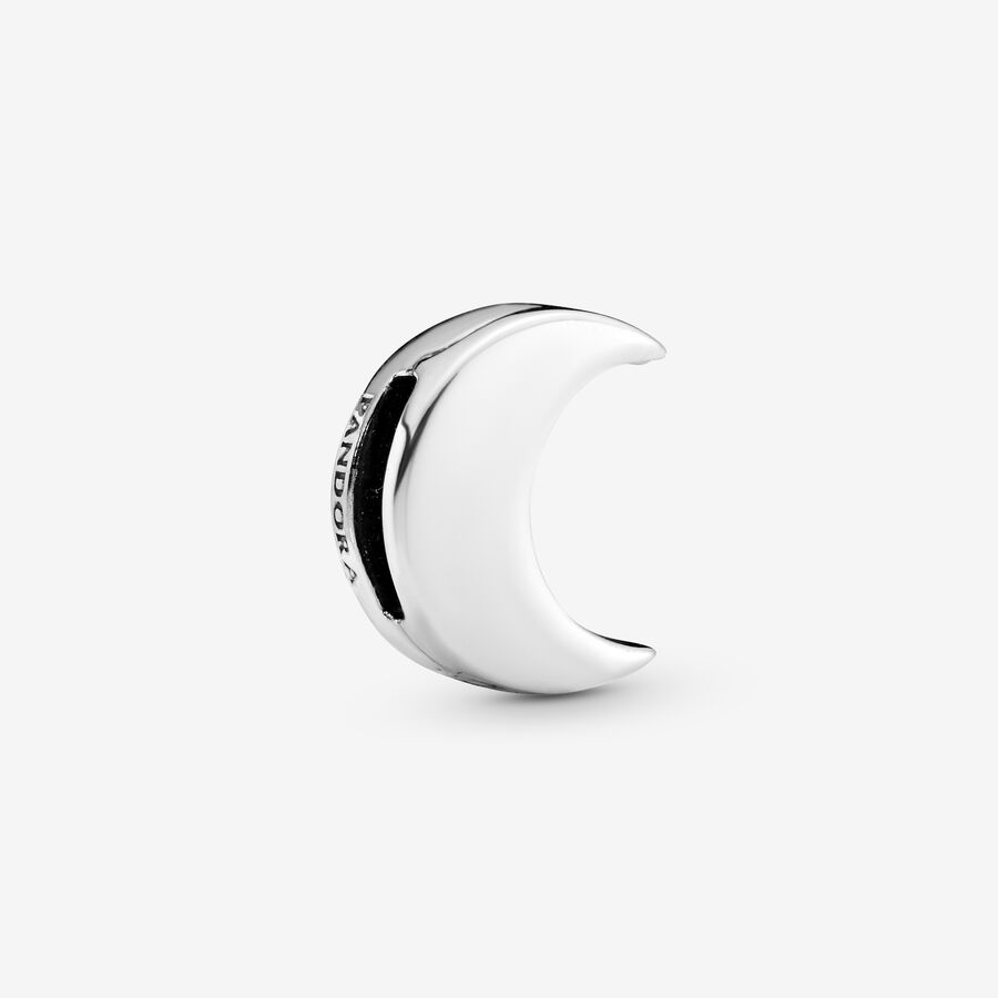 PANDORA Reflexions moon silver clip charm image number 0