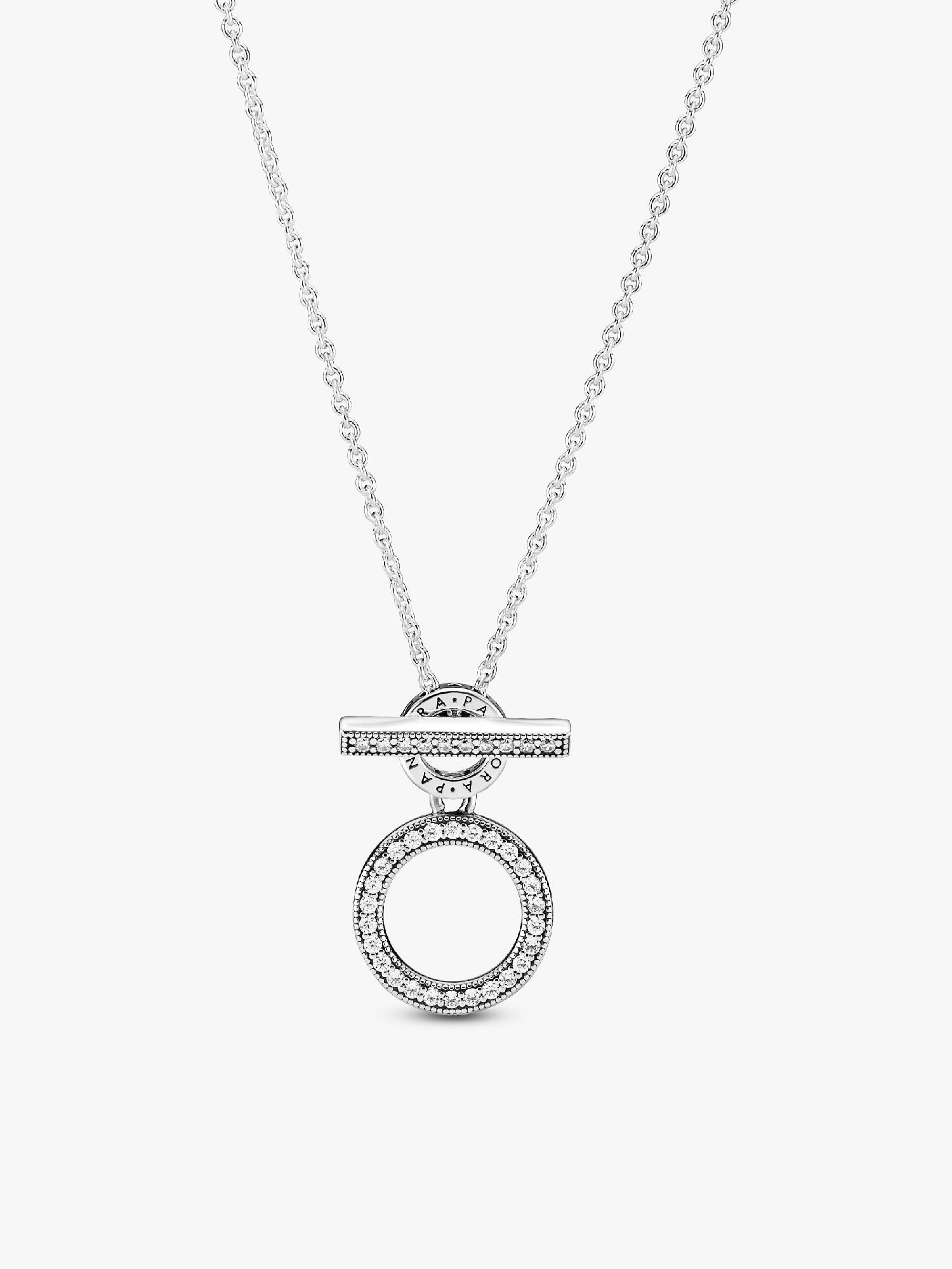 Double Hoop T-bar Necklace