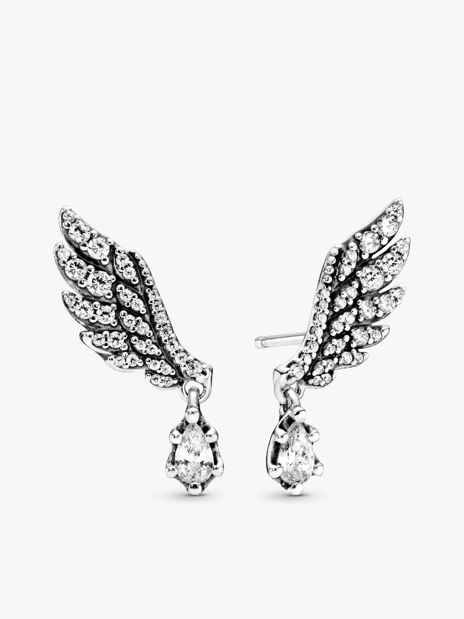Dangling Angel Wing Stud Earrings