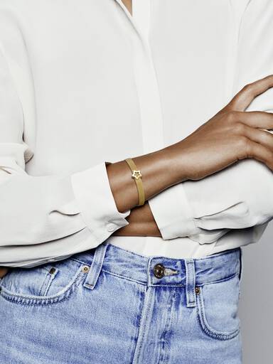 PANDORA Reflexions star clip charm in 14k gold-plated