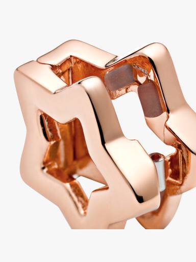 PANDORA Reflexions star clip charm in PANDORA Rose