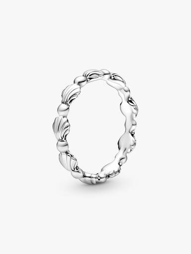 Beaded Seashell Band Ring