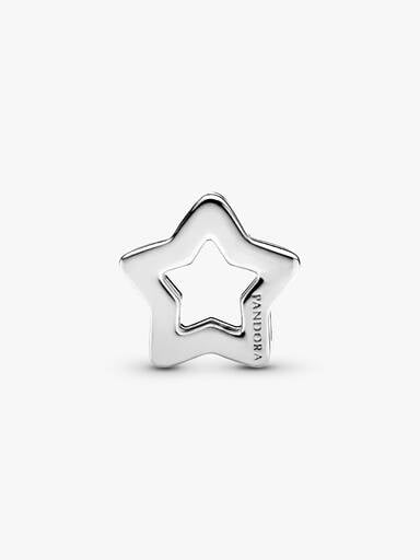 PANDORA Reflexions star silver clip charm