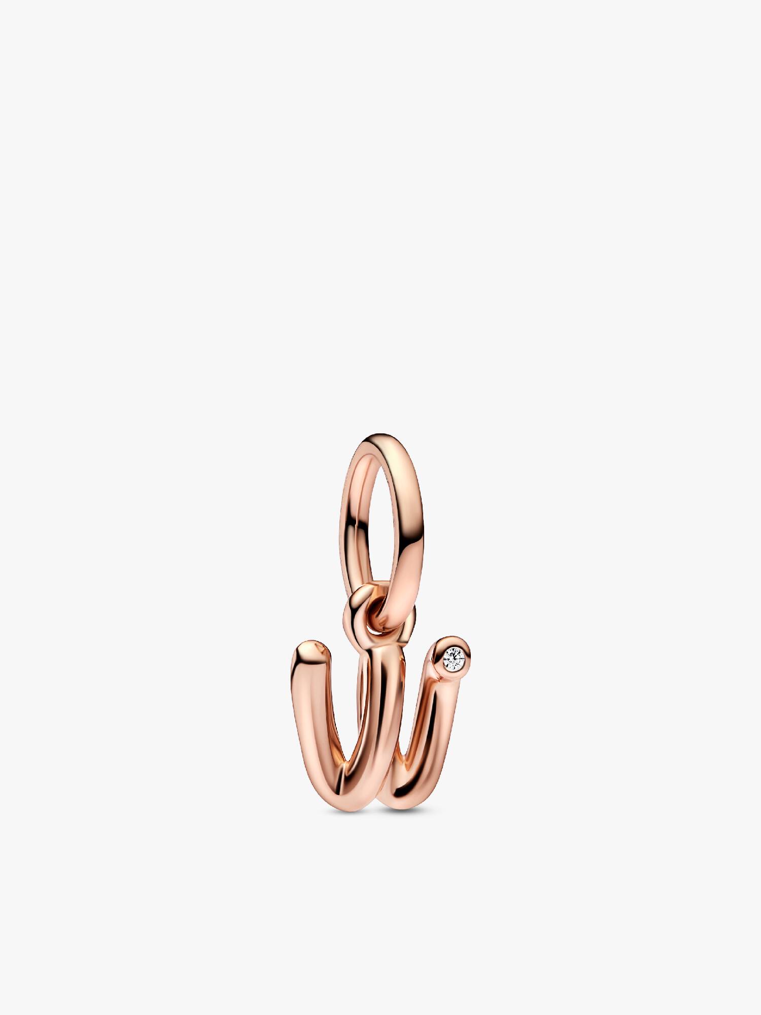 Letter w Script Alphabet Dangle Charm