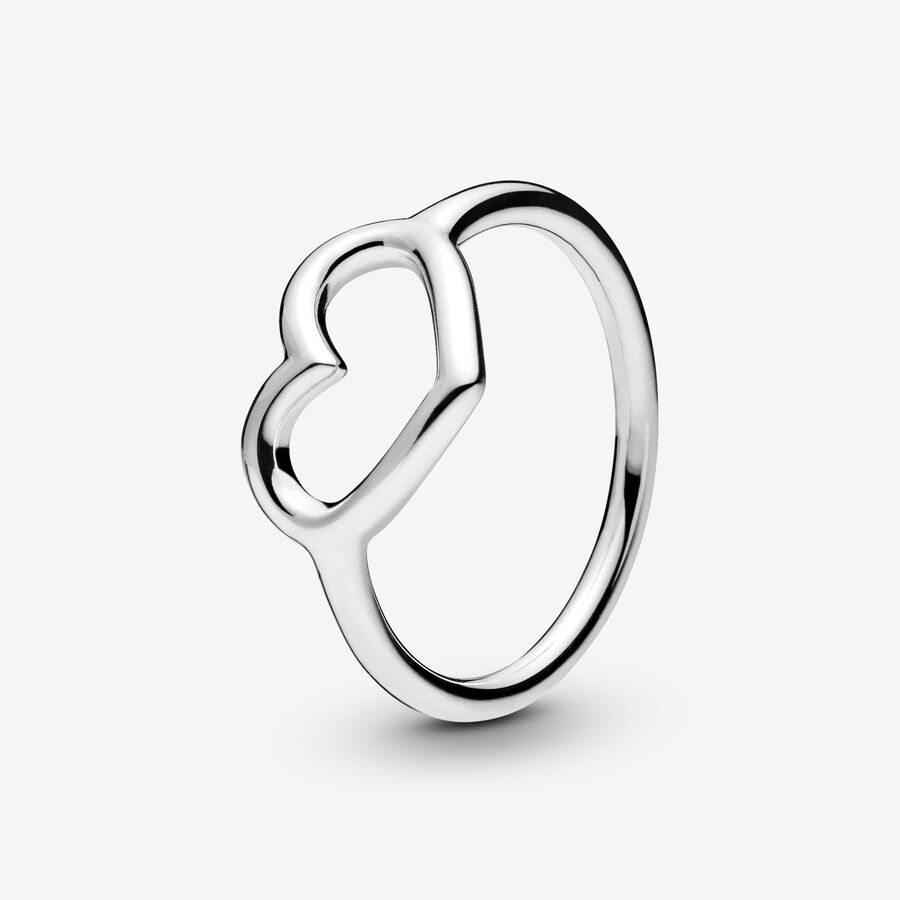 Polished Open Heart Ring image number 0