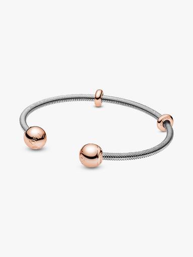 Pandora Moments Snake Chain Style Open Bangle
