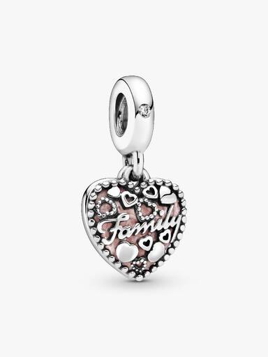 Love Makes A Family Heart Dangle Charm
