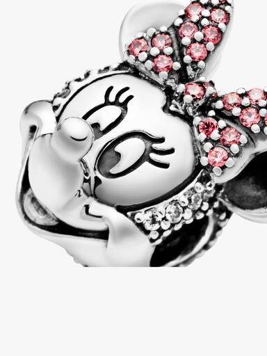 Disney Minnie Mouse Pink Pavé Bow Clip Charm