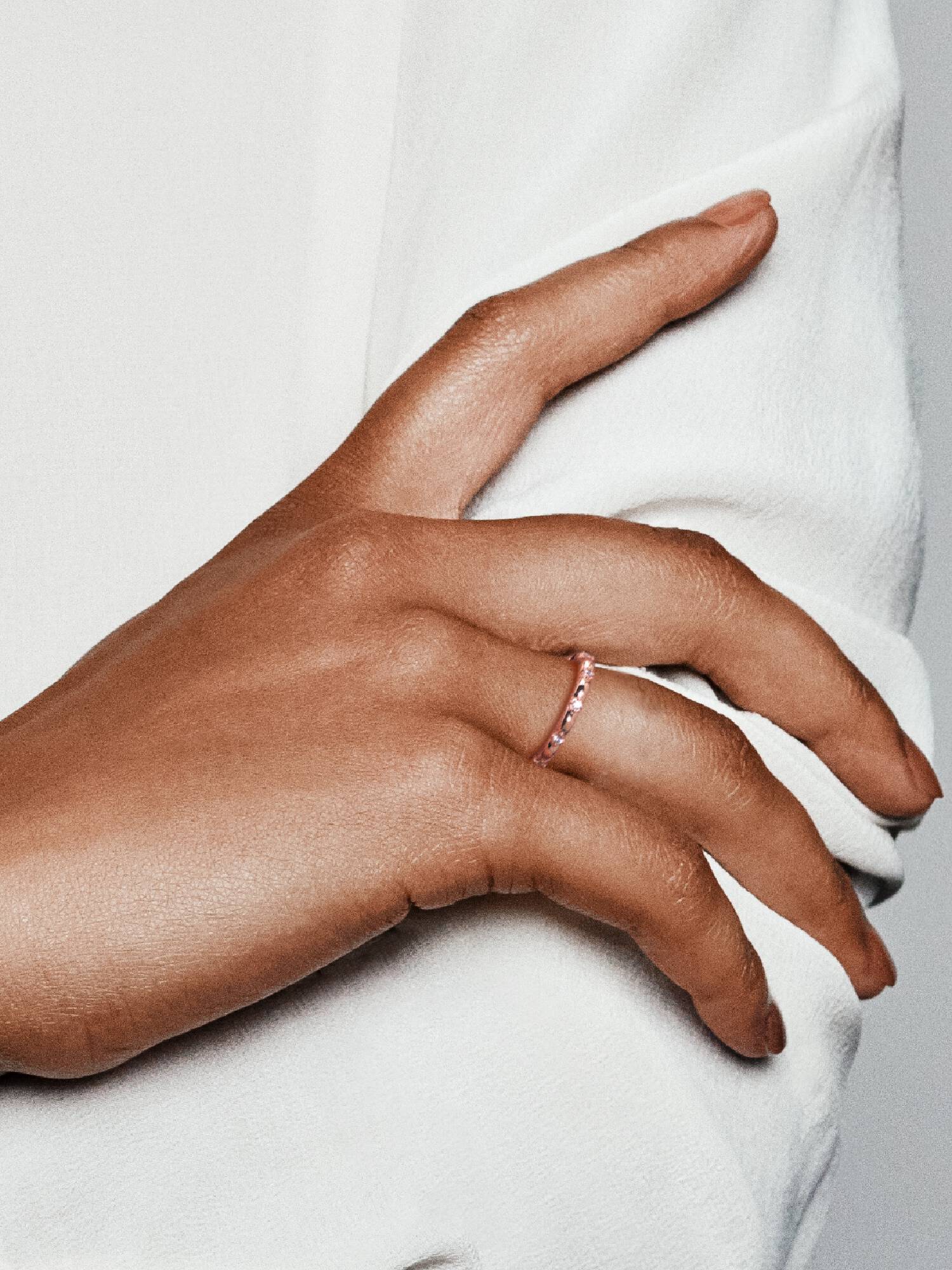 Pandora Rose ring with clear cubic zirconia