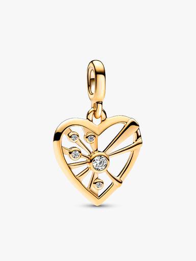 Heart & Rays Medallion Charm