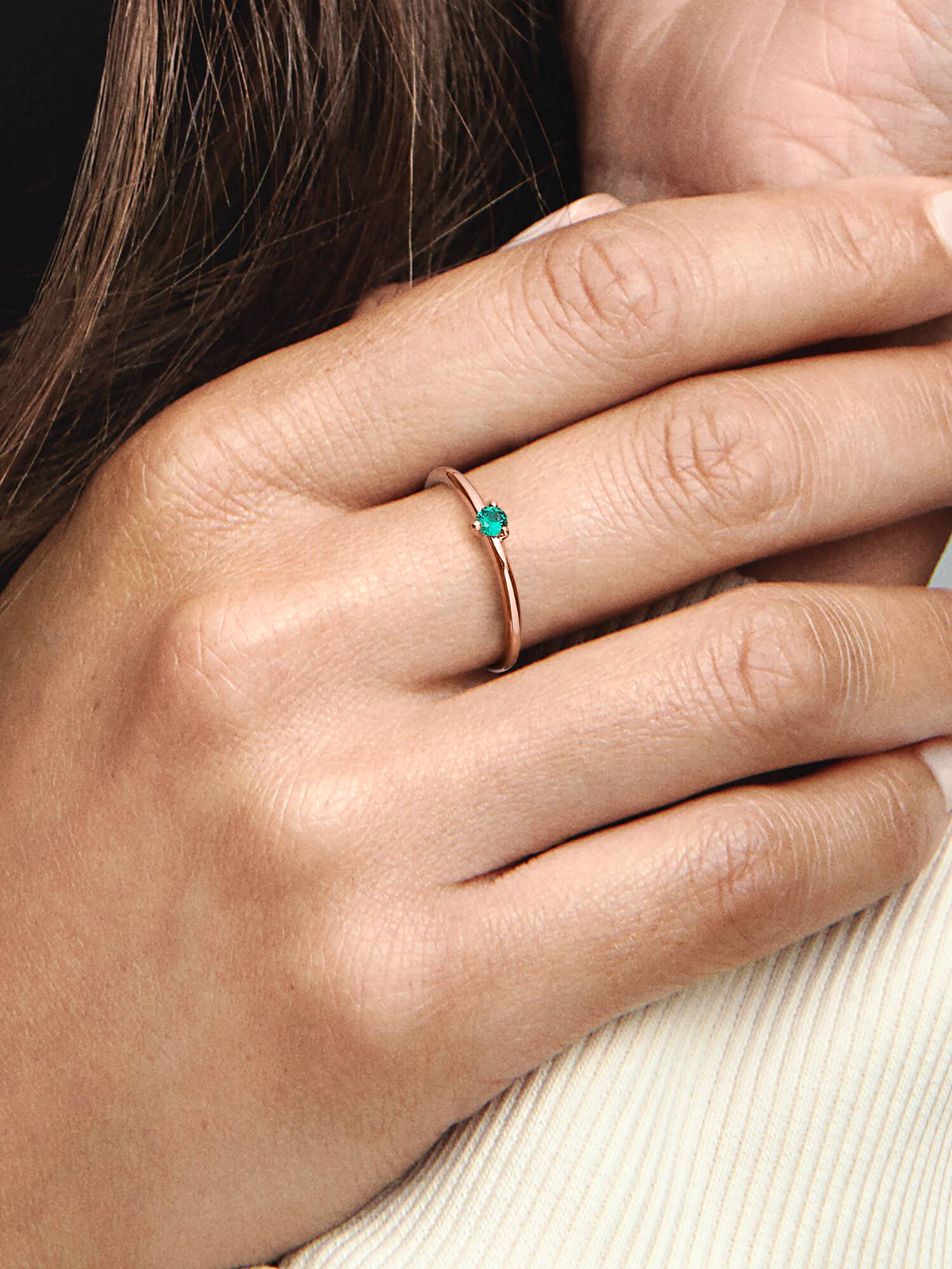 Green Solitaire Ring