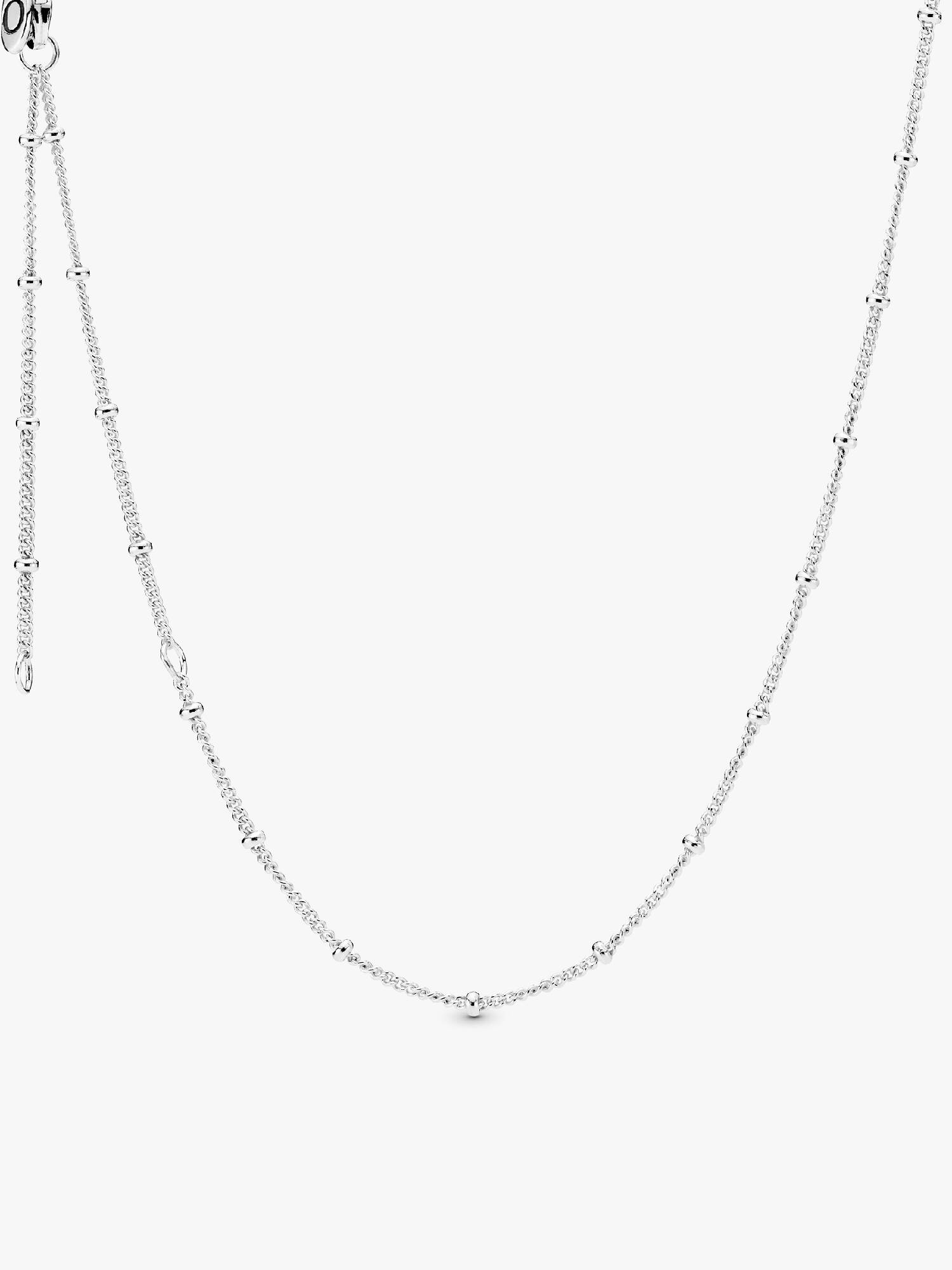 Silver beaded necklace
