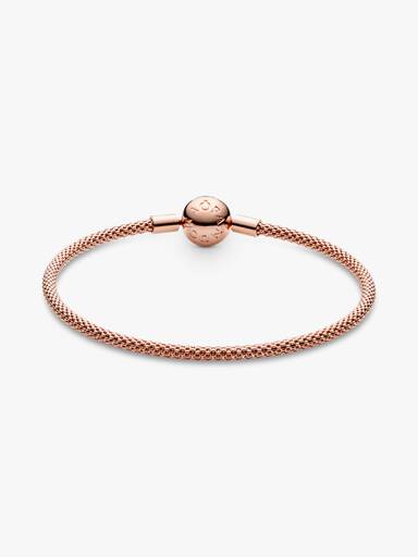 14k Rose gold-plated mesh bracelet