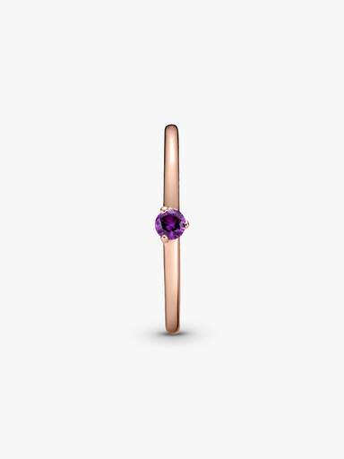 Purple Solitaire Ring