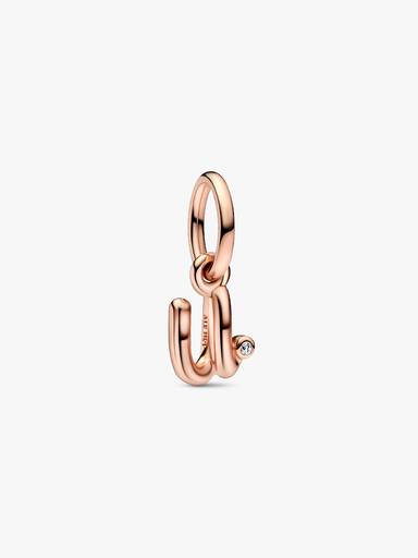 Letter u Script Alphabet Dangle Charm