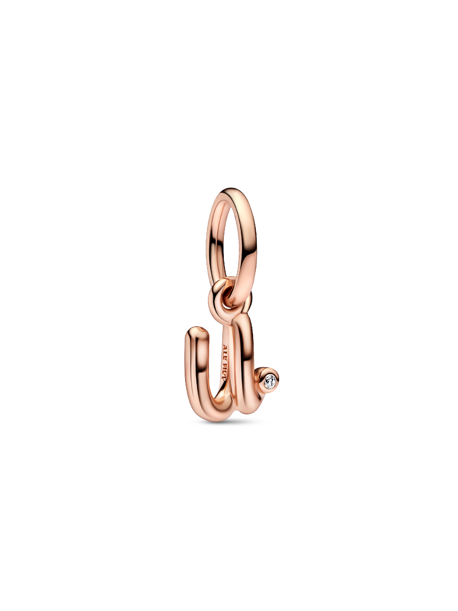 Letter u Script Alphabet Dangle Charm
