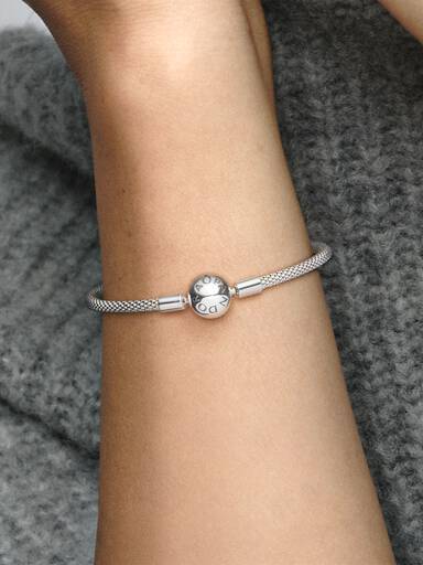 Silver mesh bracelet