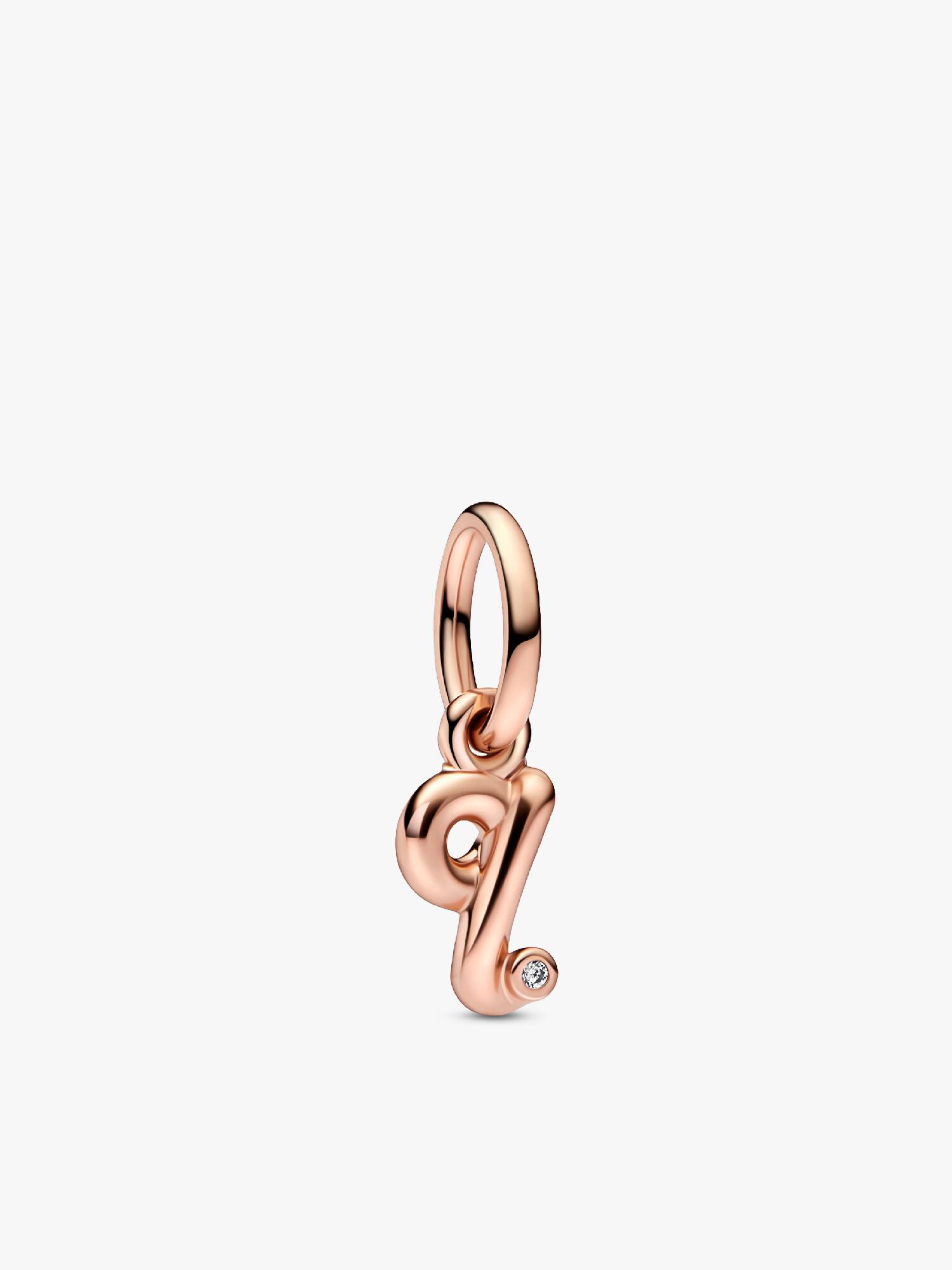 Letter q Script Alphabet Dangle Charm