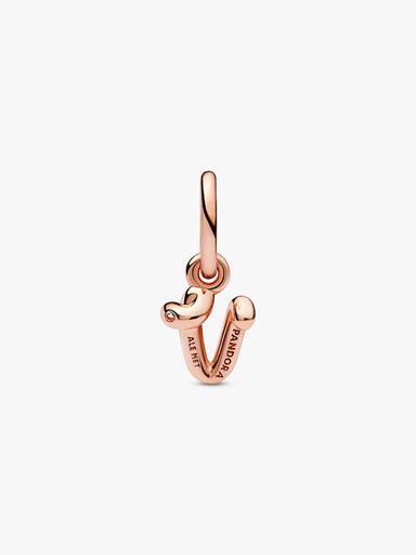 Letter v Script Alphabet Dangle Charm