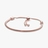 Snake chain 14k rose gold-plated bracelet with clear cubic zirconia Snake chain 14k rose gold-plated bracelet with clear cubic zirconia