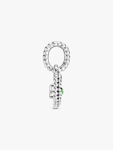 Spring Green Beaded Heart Dangle Charm
