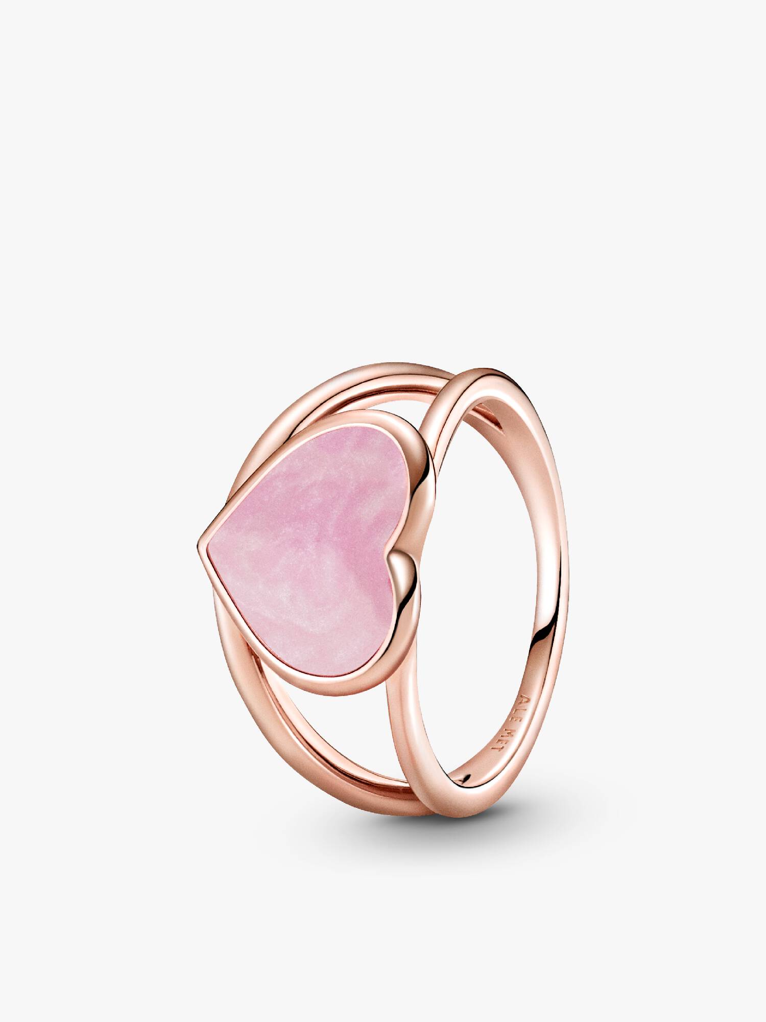 Pink Swirl Heart Statement Ring
