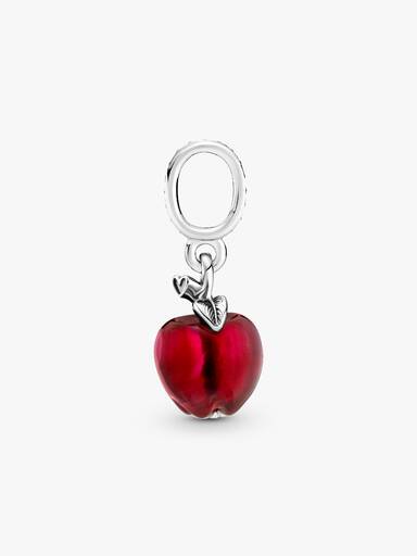 Murano Glass Red Apple Dangle Charm